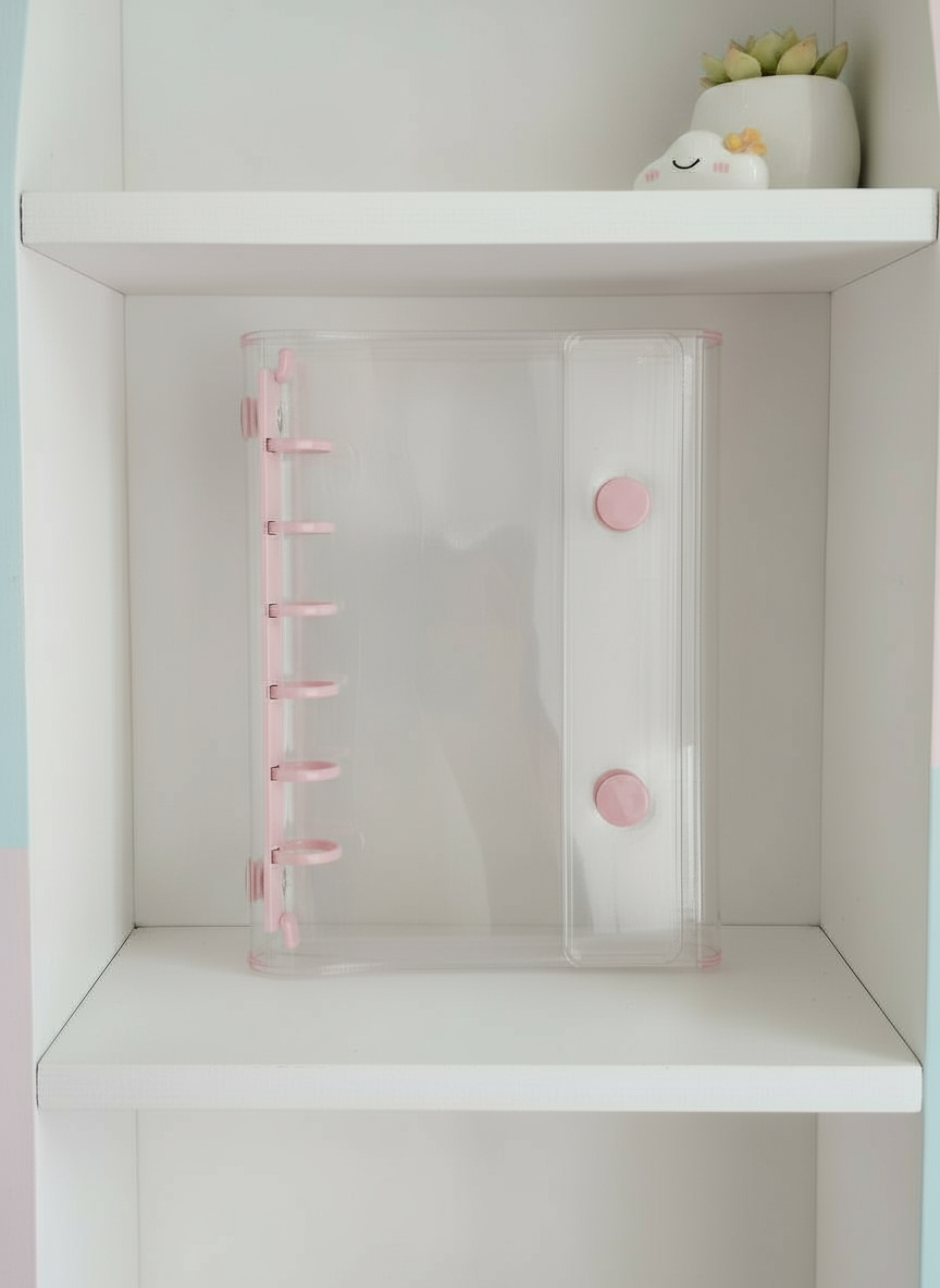 Wボタンクリアバインダー ピンク A7(ミニ6)規格 – OLYMPIA公式