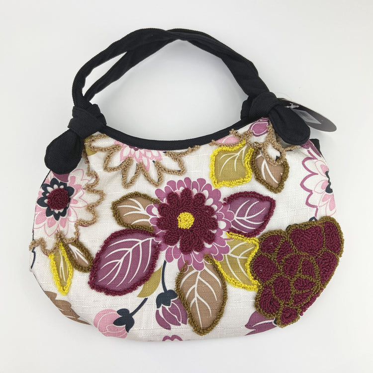 ★オリジナルベトナムバッグ quay 花刺繍 レッド