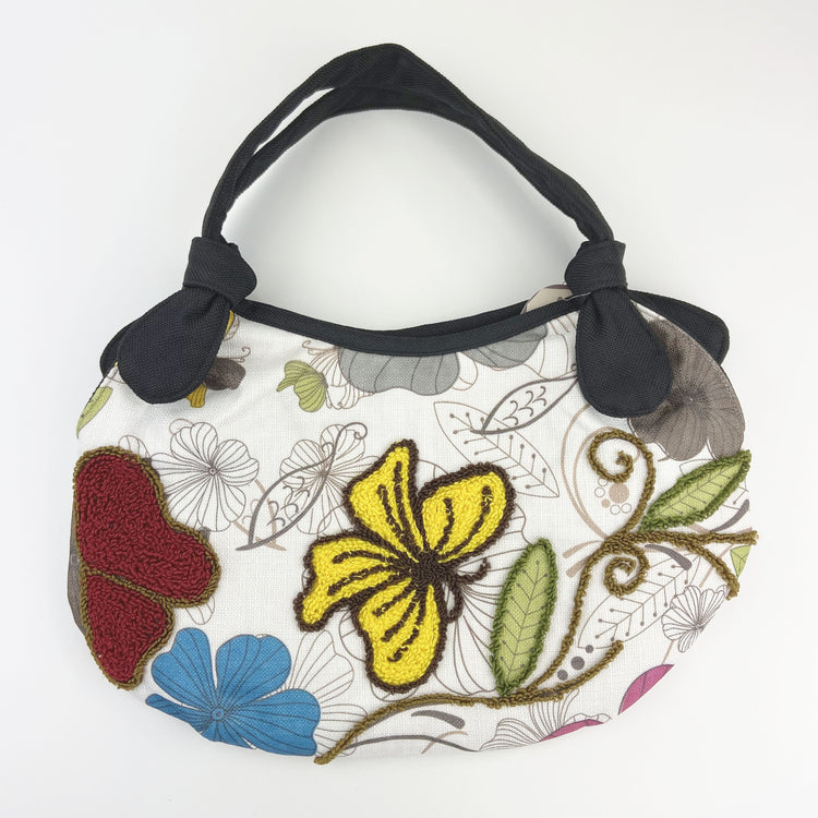 ★オリジナルベトナムバッグ quay 花刺繍 蝶々