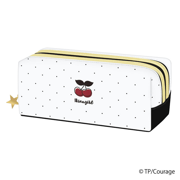 ★Hinagirl ツインファスナーペンポーチ チェリー