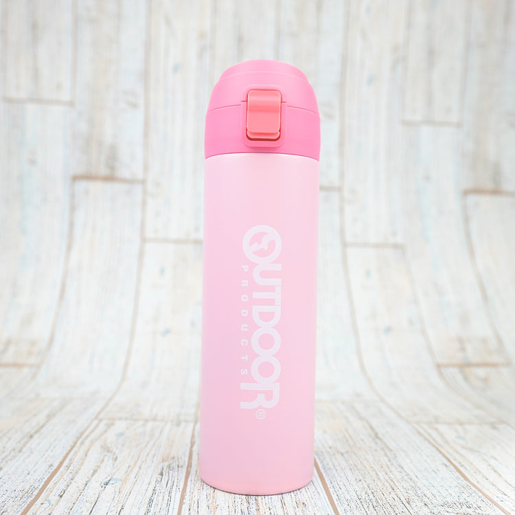 ★OUTDOOR ワンプッシュボトル(450ml) ピンク