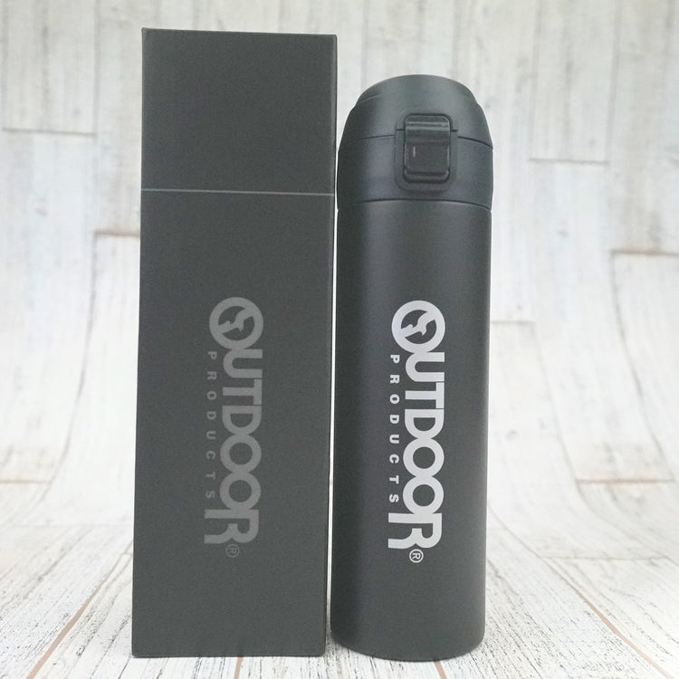★OUTDOOR ワンプッシュボトル(450ml) ブラック
