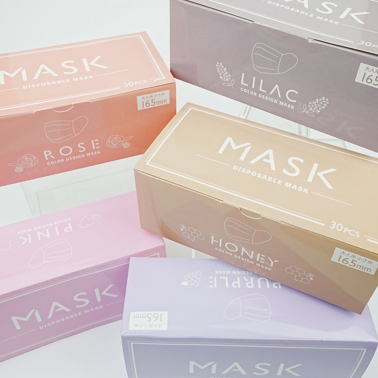 ★オリジナル 小さめ大人カラーマスク ピンク BOX(30枚入り)