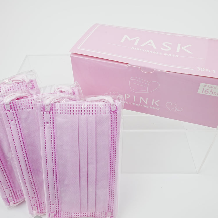 ★オリジナル 小さめ大人カラーマスク ピンク BOX(30枚入り)