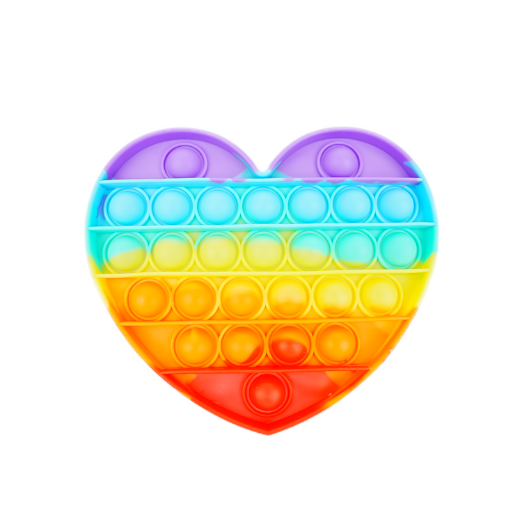 ★オリジナルプッシュポップ ハート レインボー