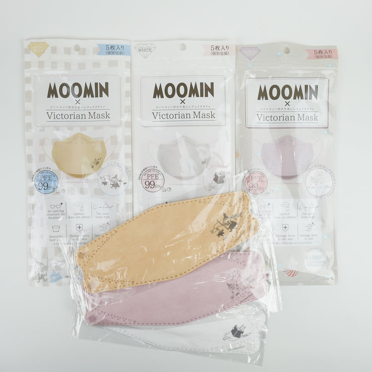 ★MOOMIN×VictorianMask(5枚入り・個包装) ホワイト