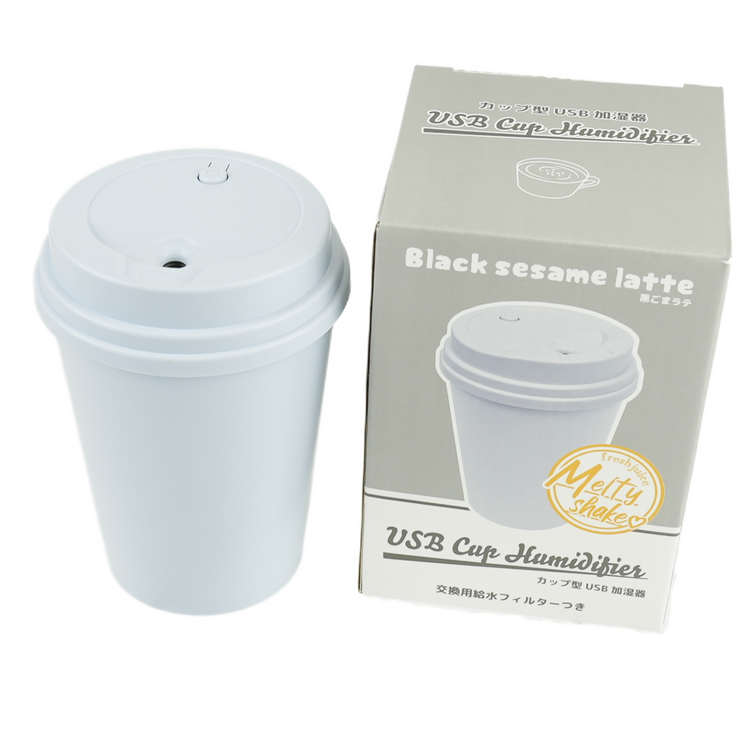 ★オリジナル カップ型加湿器 黒ごまラテ(グレー)