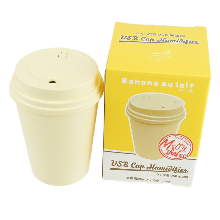 ★オリジナル カップ型加湿器 バナナオレ(イエロー)