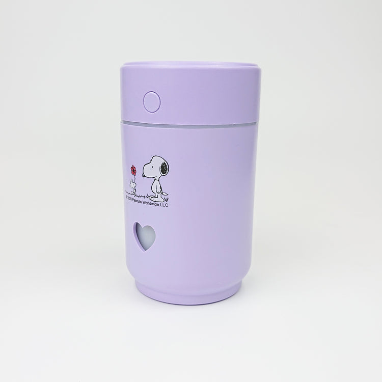 オリジナルキャラクター加湿器 スヌーピー フラワー パープル