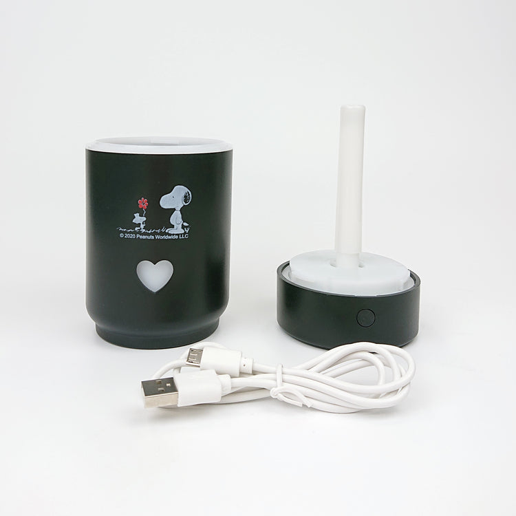 ★オリジナルキャラクター加湿器 スヌーピー フラワー ブラック