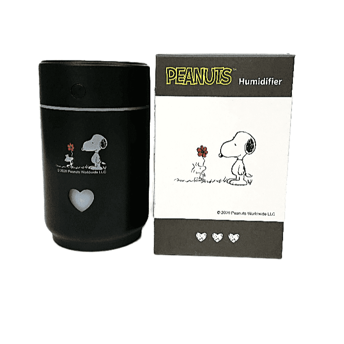 ★オリジナルキャラクター加湿器 スヌーピー フラワー ブラック
